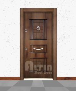 درب ضد سرقت برجسته گردویی مدل 1002