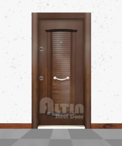 درب ضد سرقت برجسته گردویی مدل 1005