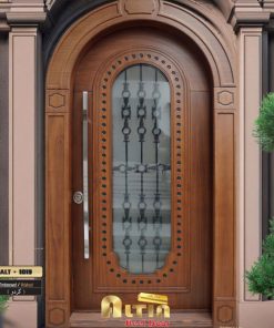 درب ضد سرقت برجسته گردویی آلتین مدل 1019