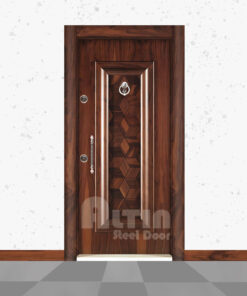 درب ضد سرقت برجسته گردویی مدل 1013