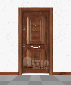 درب ضد سرقت برجسته گردویی مدل 1014