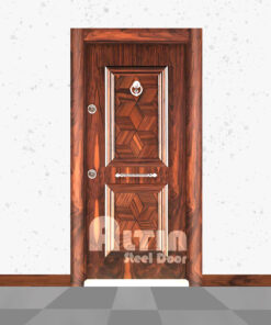 درب ضد سرقت برجسته گردویی مدل 1021