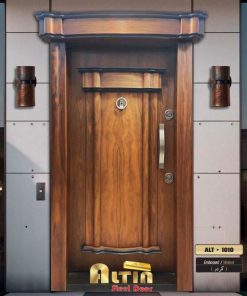 درب ضد سرقت برجسته گردویی آلتین مدل 1010