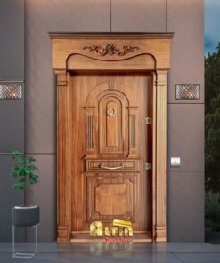 درب ضد سرقت برجسته گردویی آلتین مدل 1041