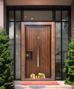 درب ضد سرقت برجسته گردویی آلتین مدل 115