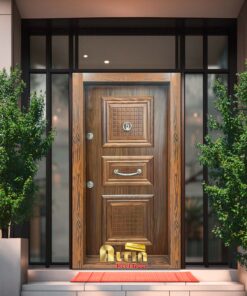 درب ضد سرقت برجسته گردویی آلتین مدل 1022