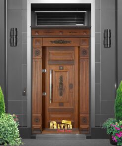 درب ضد سرقت برجسته گردوی آلتین مدل 1012