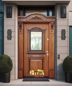 درب ضد سرقت برجسته گردویی آلتین مدل 1038