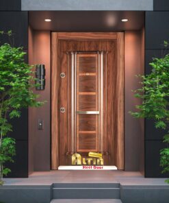 درب ضد سرقت برجسته گردویی آلتین مدل 1035