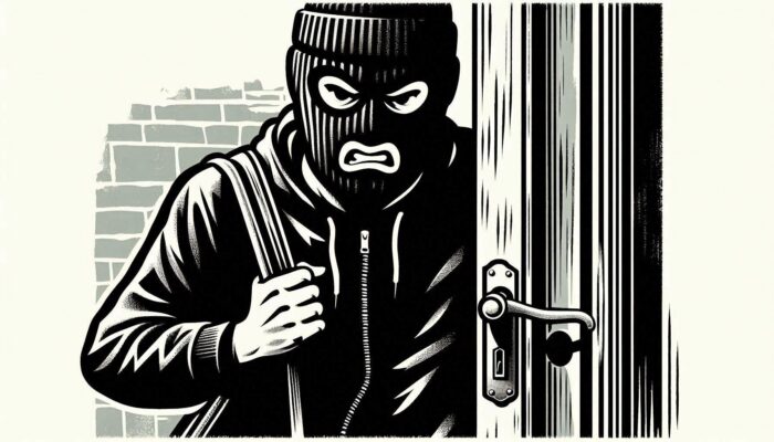 ترس و وحشت سارق از باز کردن درب 